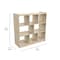 Flash Furniture Bright Beginnings Commercial Grade 8 Section Modular WoodenClassroom Open StorageUnit, Safe, Kid Friendly Design, Natural MK-ME10513-GG - alternate 8